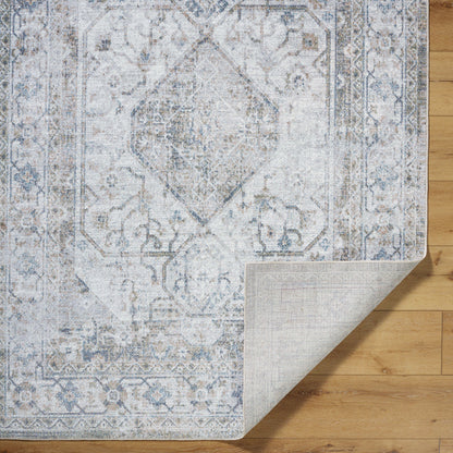 Surya Lillian LLL-2351 Charcoal Machine Washable Area Rug by LIVABLISS