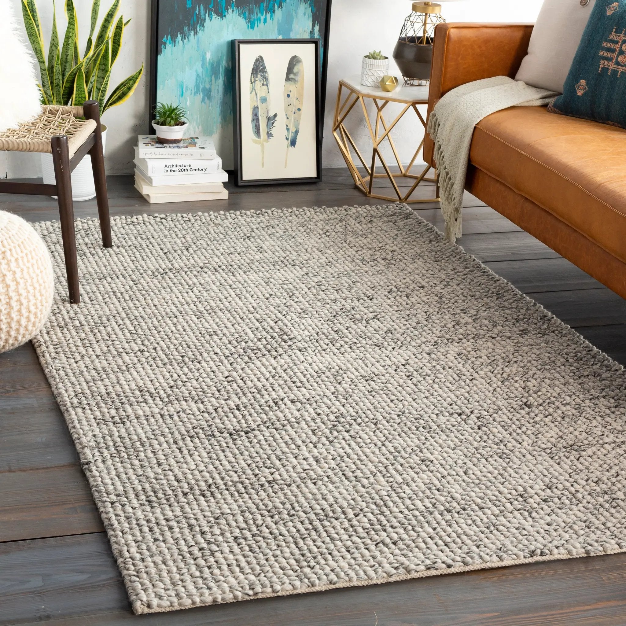 Lucerne LNE-1001 Charcoal Area Rug by LIVABLISS