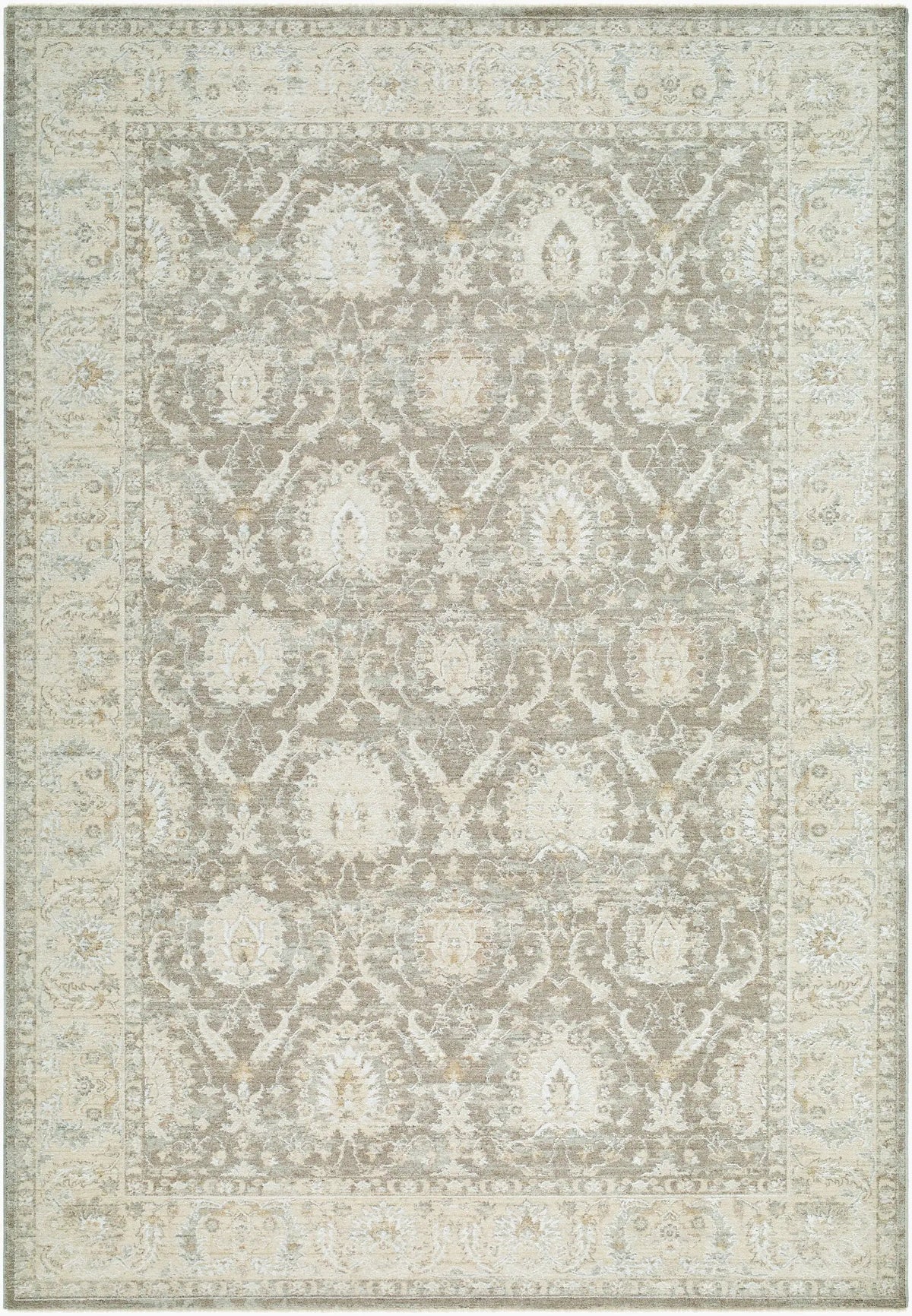 LIVABLISS Lotus LOT-2306 Medium-Gray Area Rug