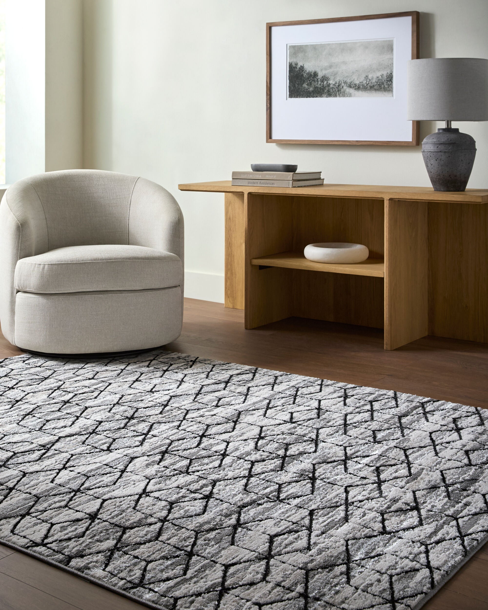 Surya Lustro LSR-2333 Gray Area Rug by LIVABLISS