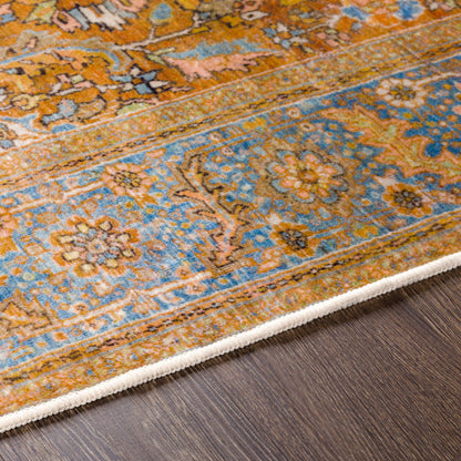 Surya Lavable LVB-2302 Burnt Orange Machine Washable Area Rug by LIVABLISS