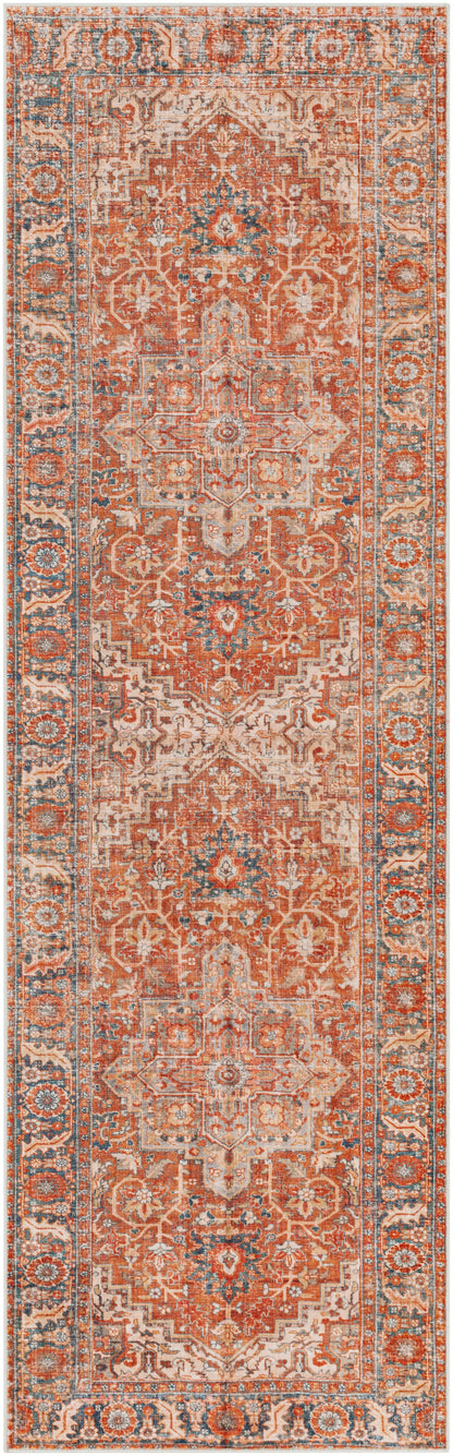 Surya Lavable LVB-2303 Red Machine Washable Area Rug by LIVABLISS