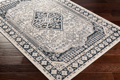 Surya Lavadora LVR-2324 Black Machine Washable Area Rug by LIVABLISS