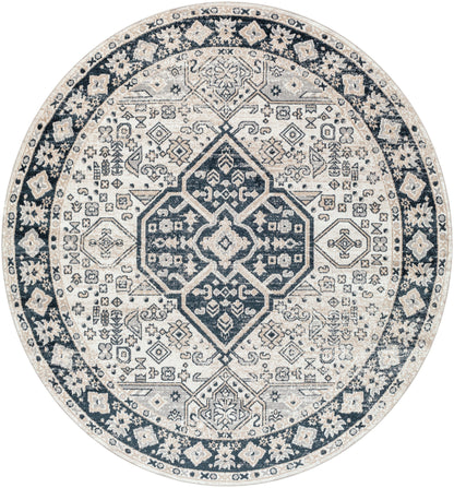 Surya Lavadora LVR-2324 Black Machine Washable Area Rug by LIVABLISS