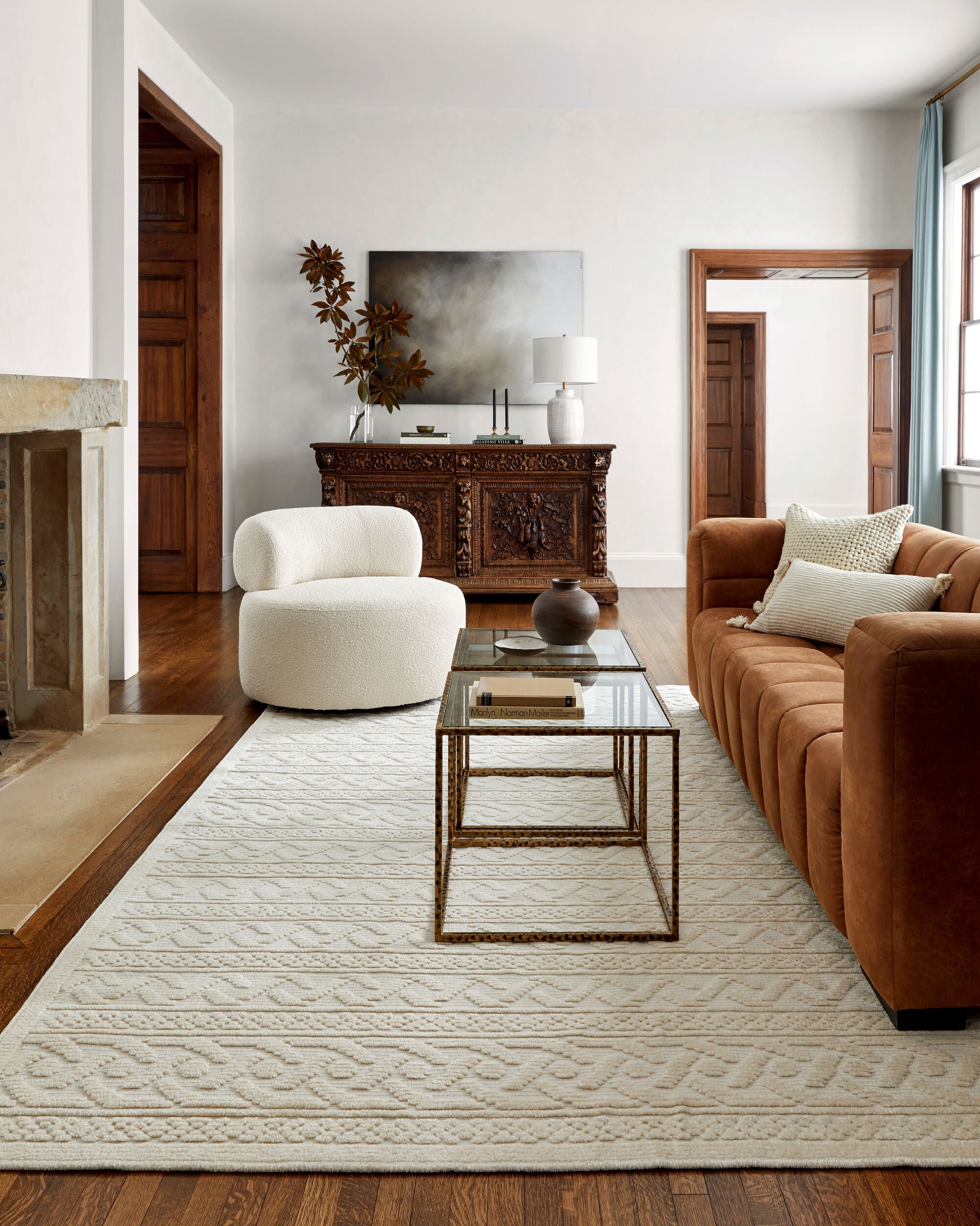 Surya Lyna LYA-2315 White Machine Washable Area Rug by LIVABLISS