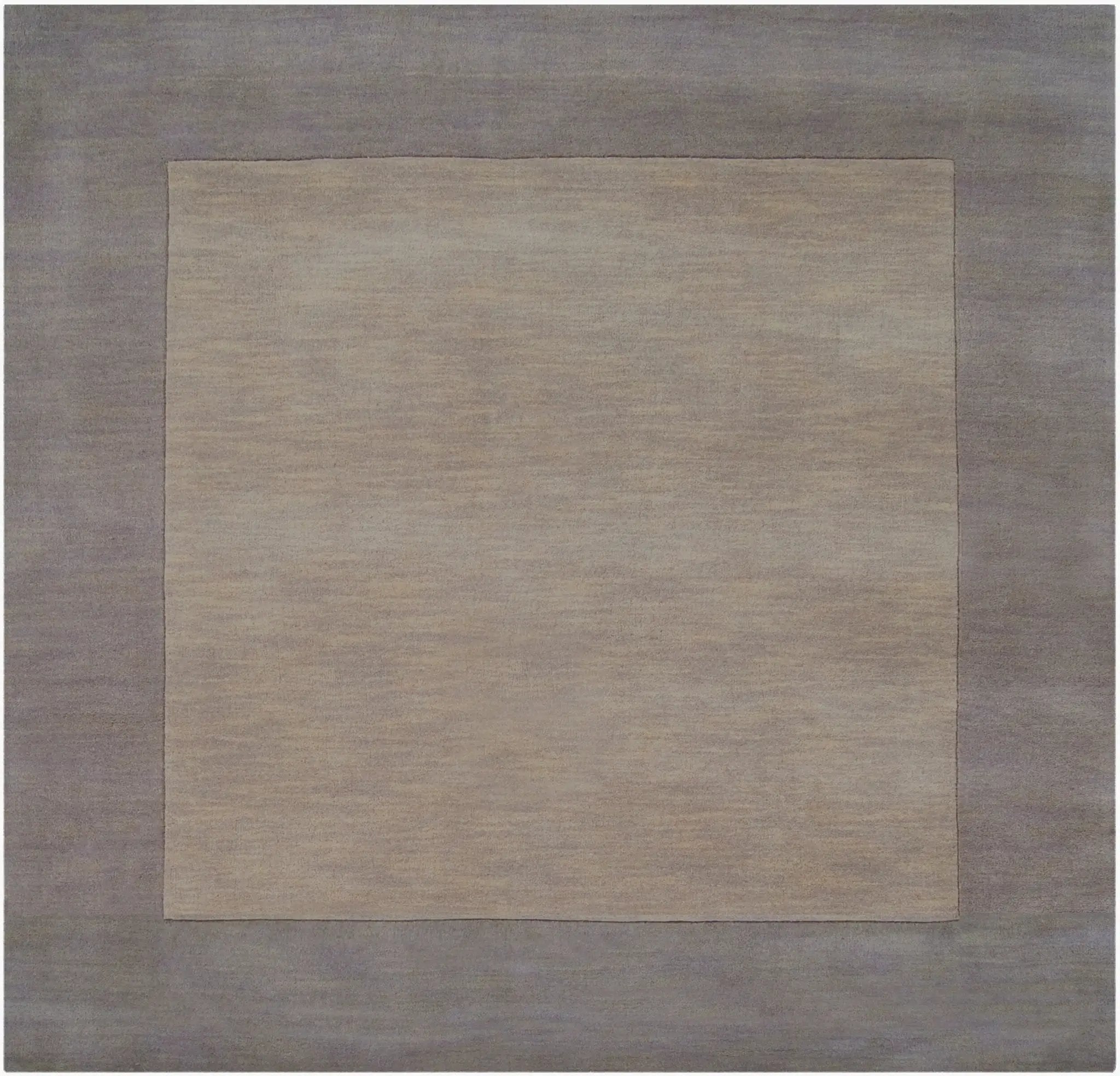 Livabliss Mystique M-312 charcoal hand-loomed wool square area rug with modern high/low pile. Textured central field framed by a darker border for contemporary interiors.