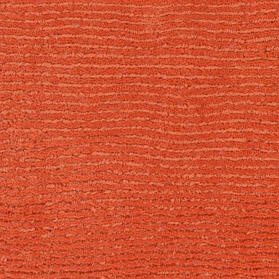 Hand-crafted Livabliss Mystique M-332 burnt-orange wool area rug featuring a textured high-low pile weave for structured warmth and layered depth.
