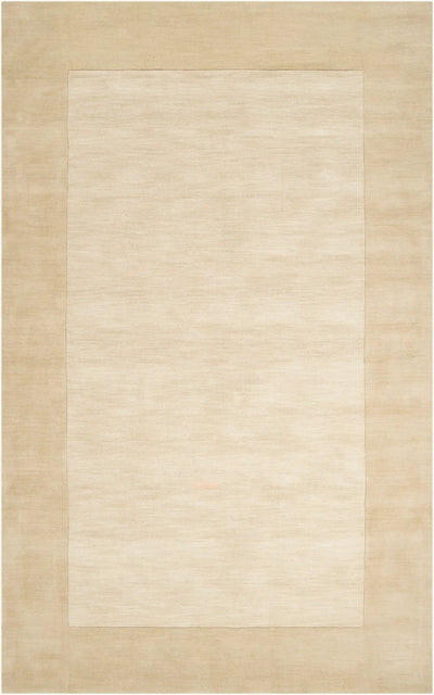Livabliss Mystique M-344 Beige hand-loomed wool area rug featuring a dynamic high-low pile texture and refined border for modern, minimalist living spaces.