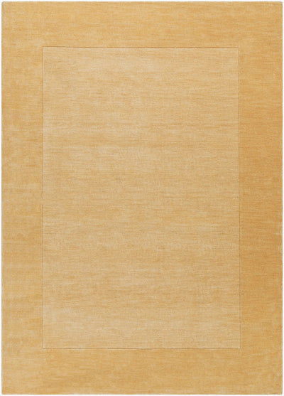 Livabliss Mystique M-345 Camel color area rug with textured surface and subtle border design, inspired by traditional hand-looming techniques for modern interiors.