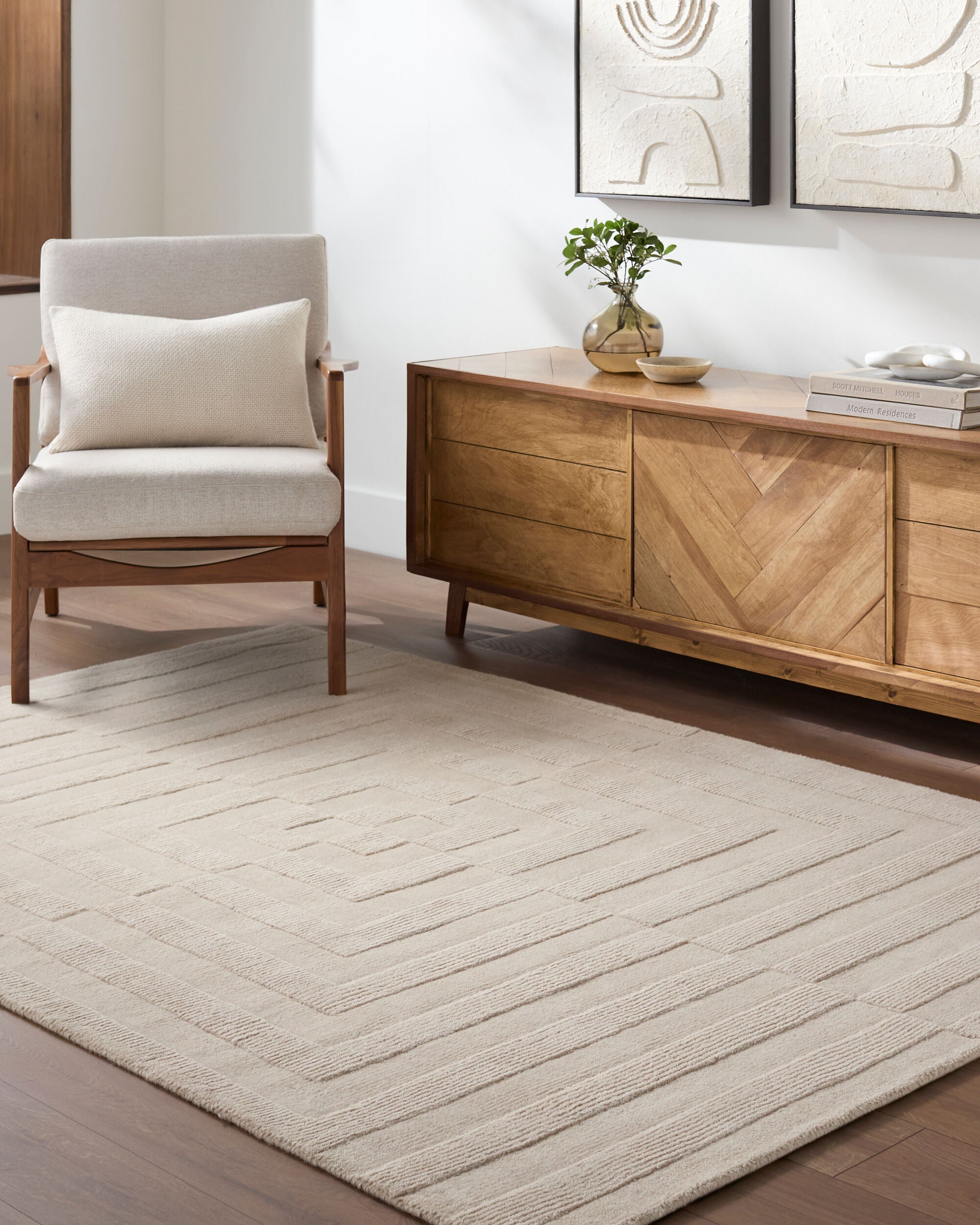 Surya Mystique M-5500 Ivory Area Rug by LIVABLISS