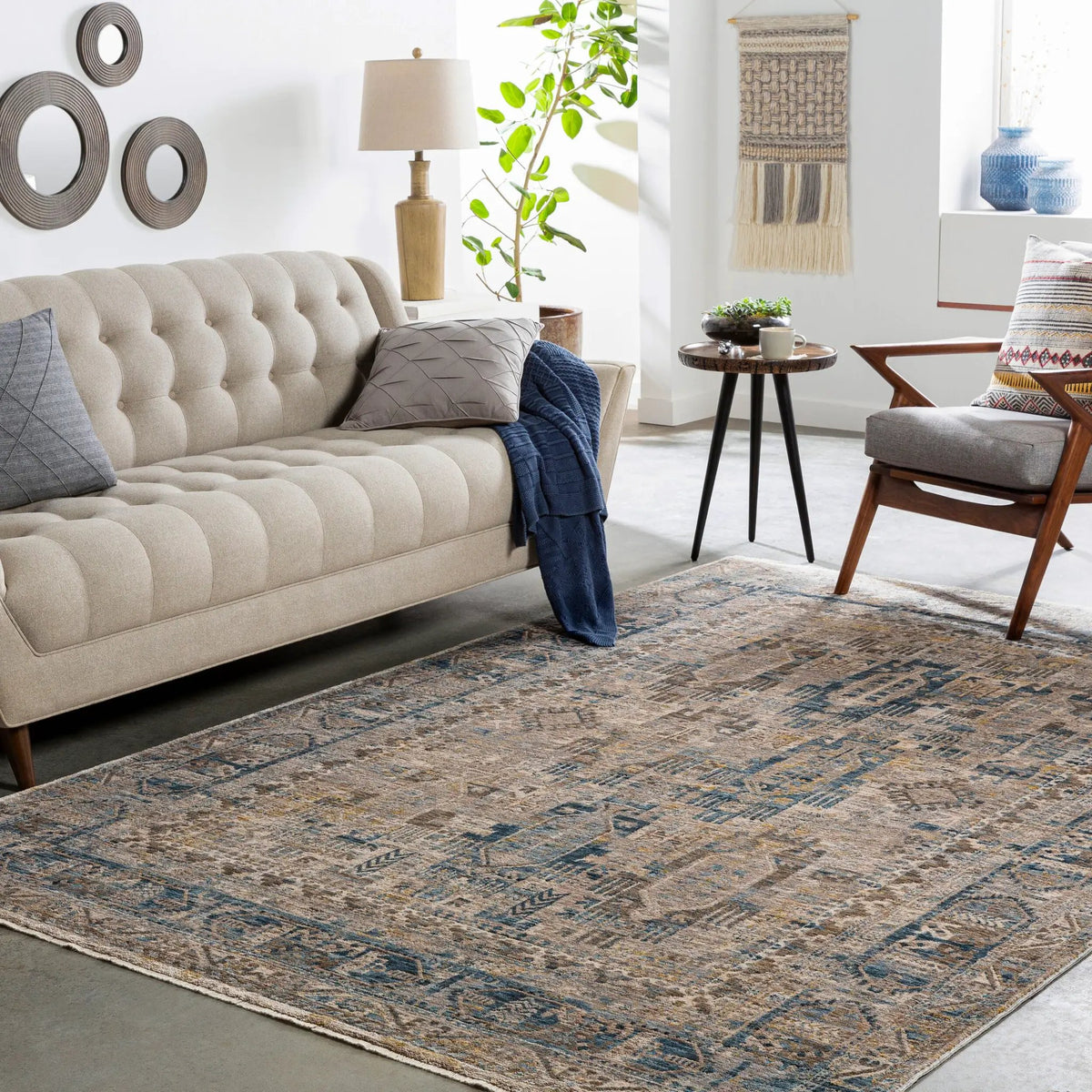 LIVABLISS Mirabel MBE-2302 Dark-Blue Area Rug