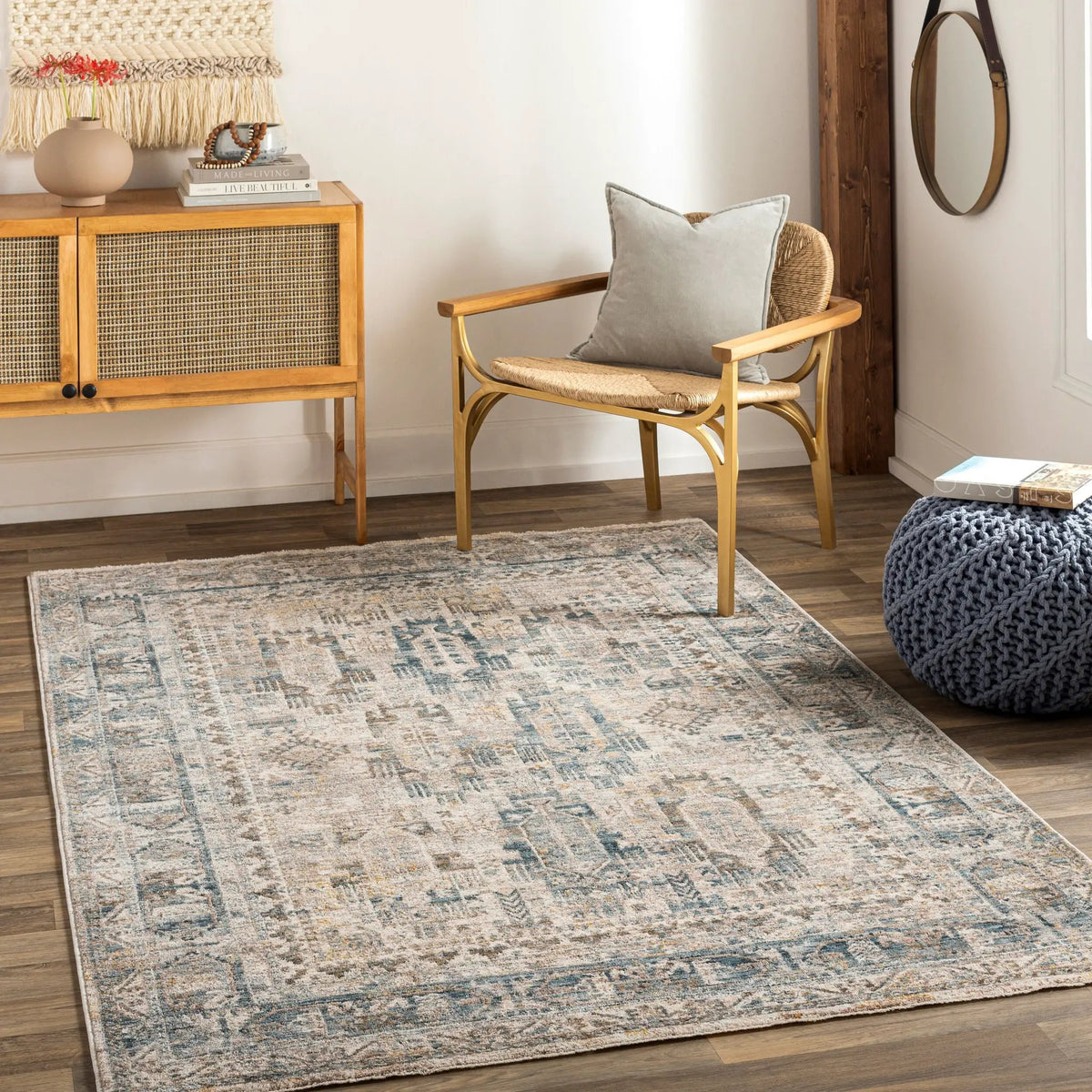 LIVABLISS Mirabel MBE-2302 Dark-Blue Area Rug