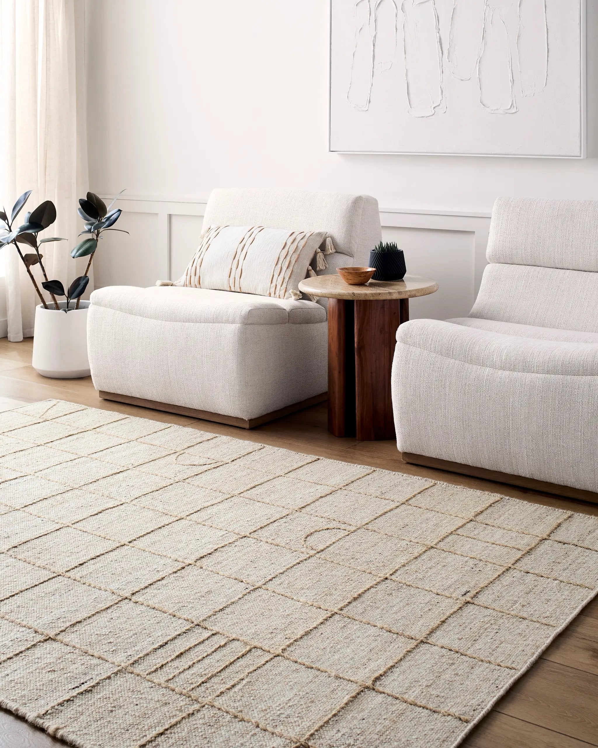 Marcela MCL-2303 Ivory Area Rug by LIVABLISS