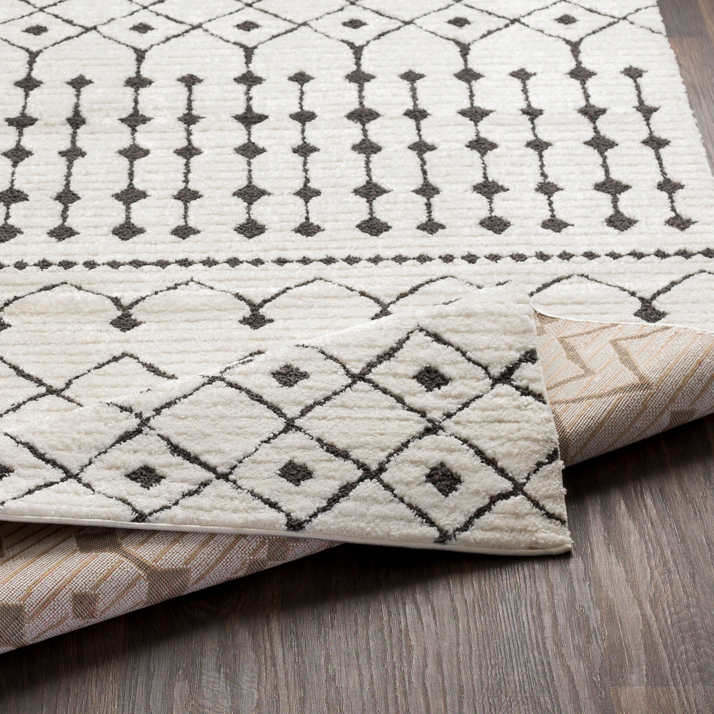 Surya Moroccan Shag MCS-2309 White Area Rug by LIVABLISS