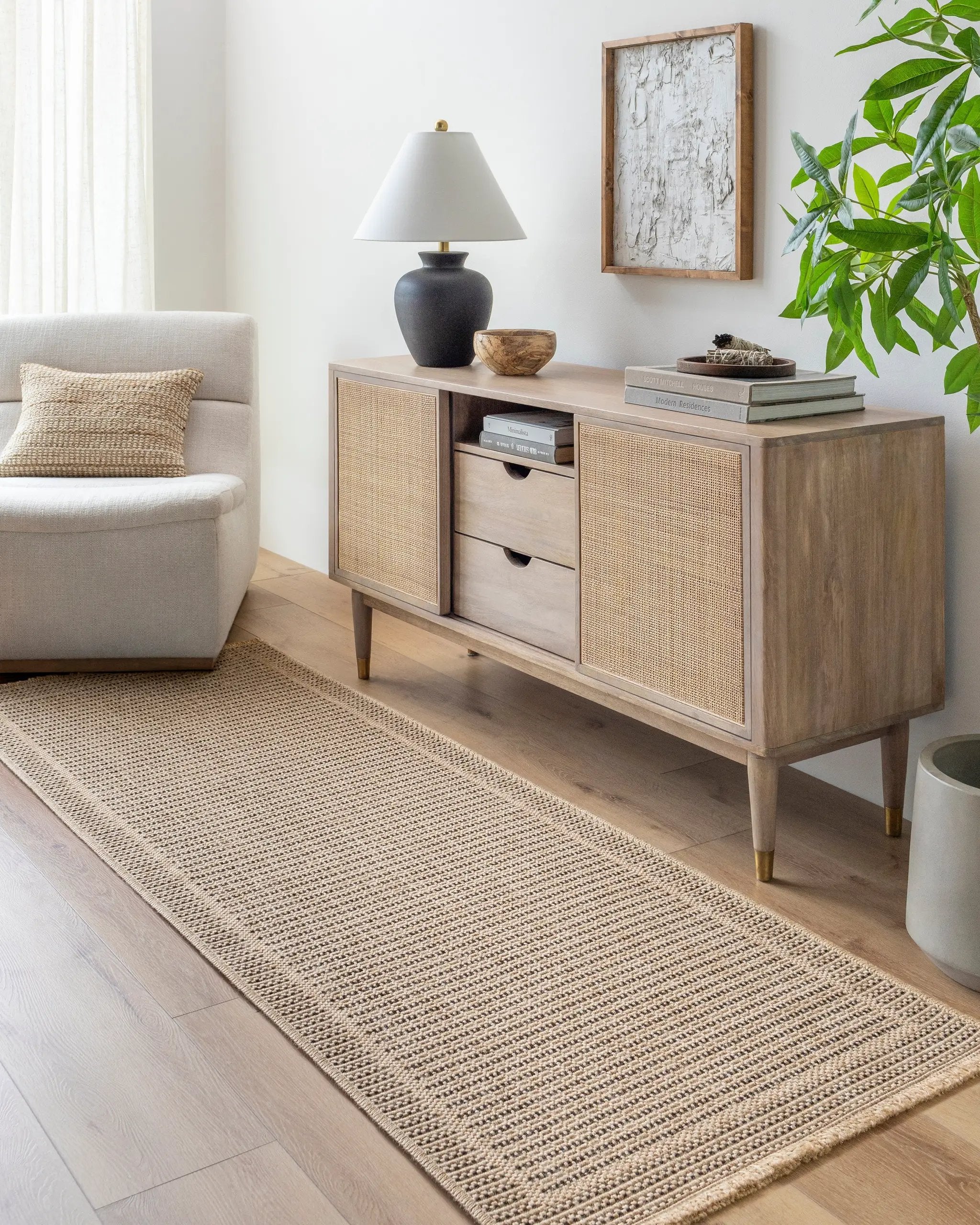 Mirage MGE-2301 Tan Area Rug by LIVABLISS