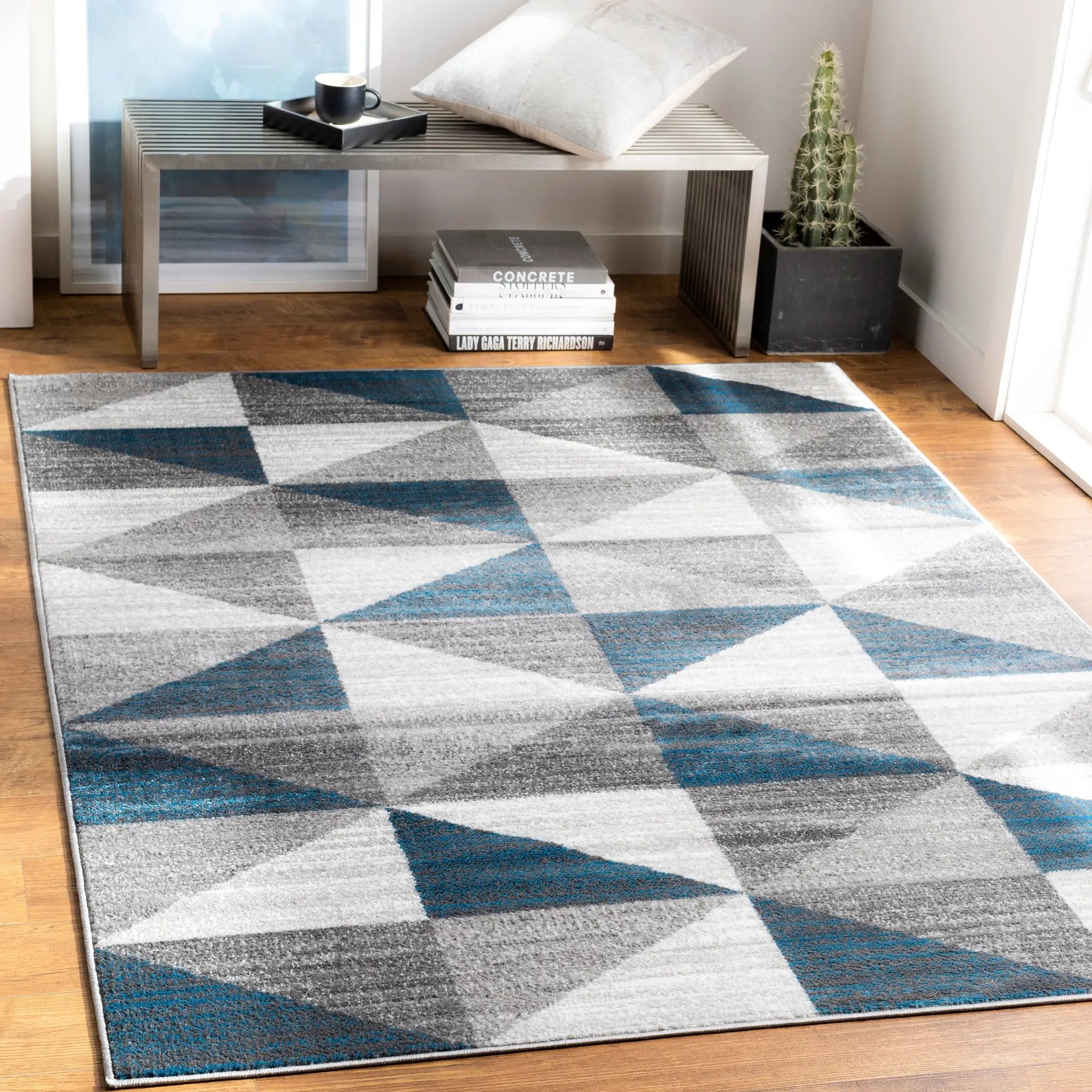 Monte Carlo MNC-2307 Blue Area Rug by LIVABLISS