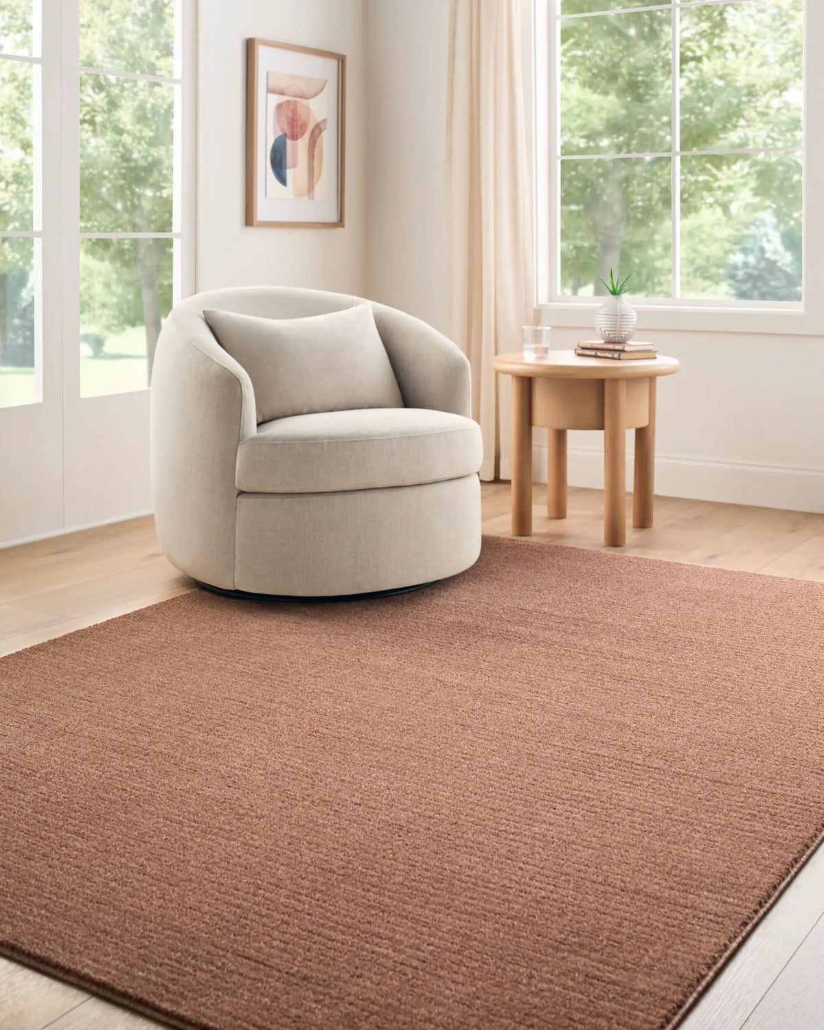 LIVABLISS Maribor MOB-2308 Burnt-Orange Area Rug