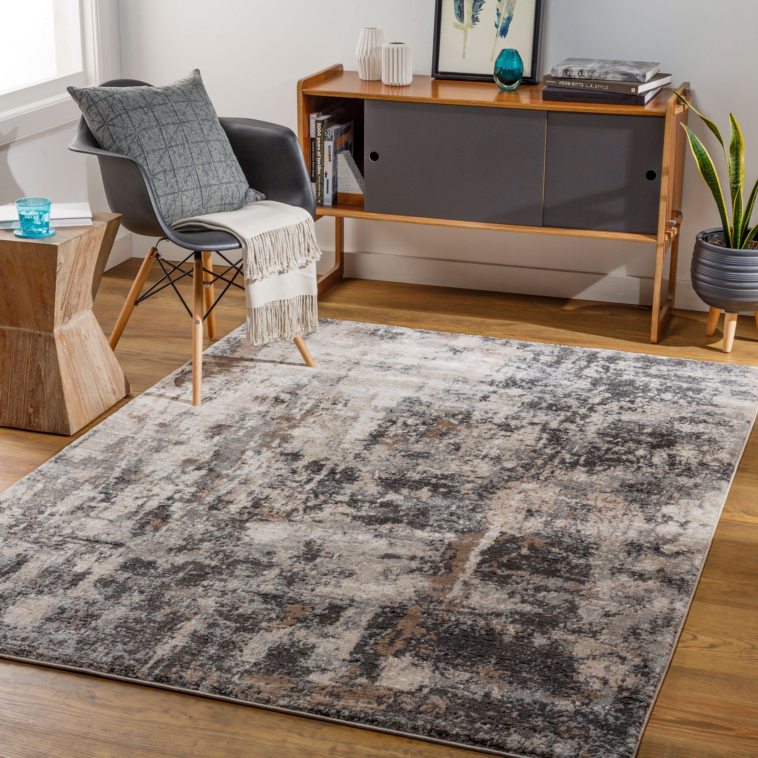 Surya Montana MTN-2303 Charcoal Area Rug by LIVABLISS
