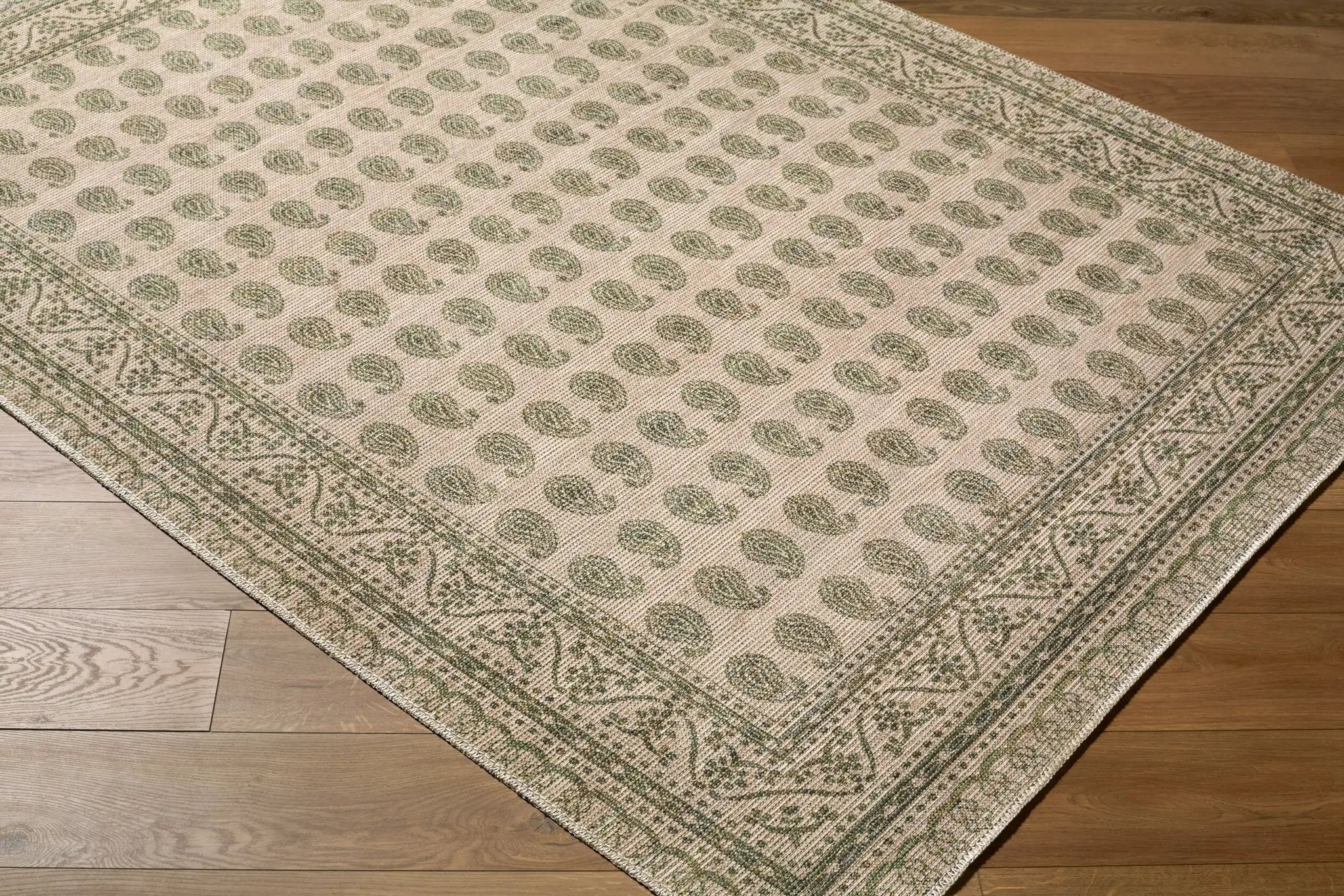 Alo NBAL-2302 Medium Green Area Rug by Nabela Noor Home x LIVABLISS