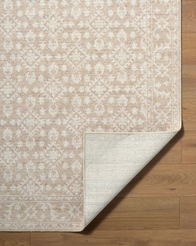 Aram NBAR-2300 Tan Area Rug by Nabela Noor Home x LIVABLISS