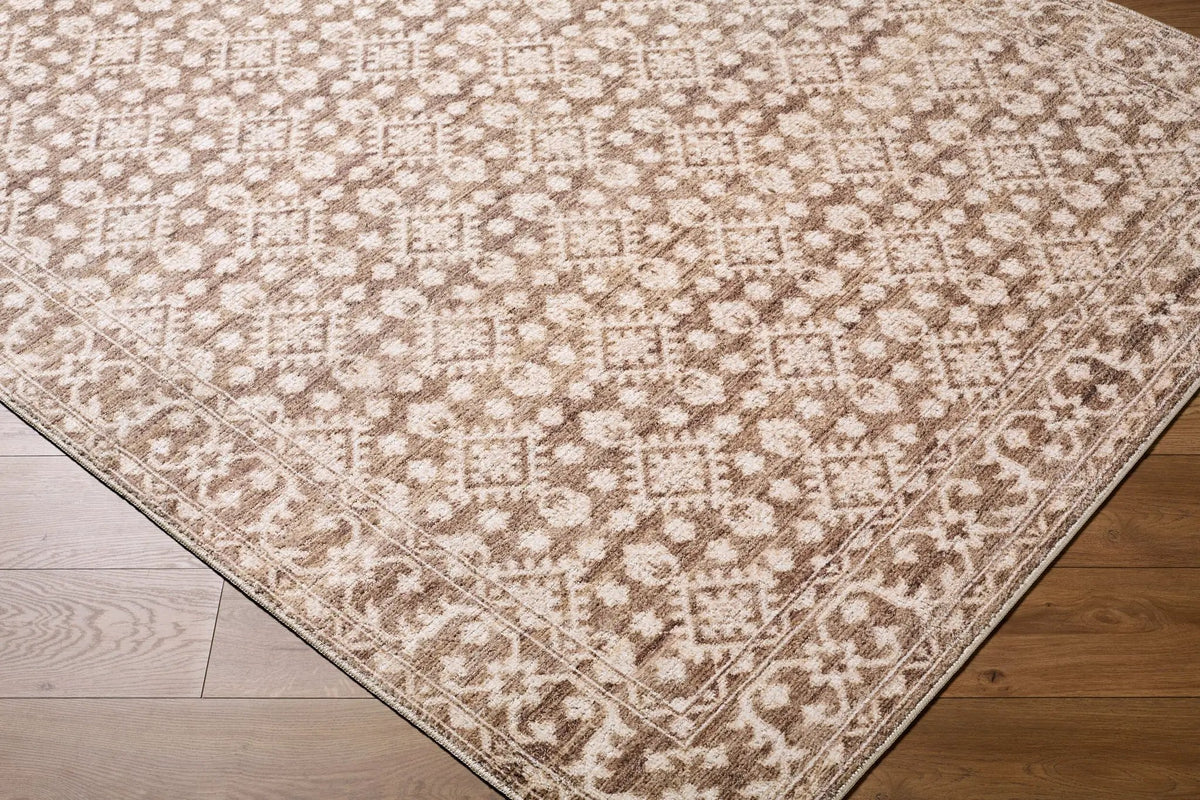 Aram NBAR-2307 Dark Brown Area Rug by Nabela Noor Home x LIVABLISS