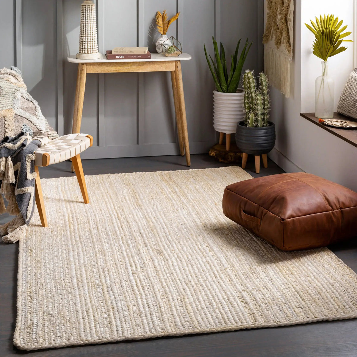LIVABLISS Natural Braids NBD-2301 Cream Area Rug