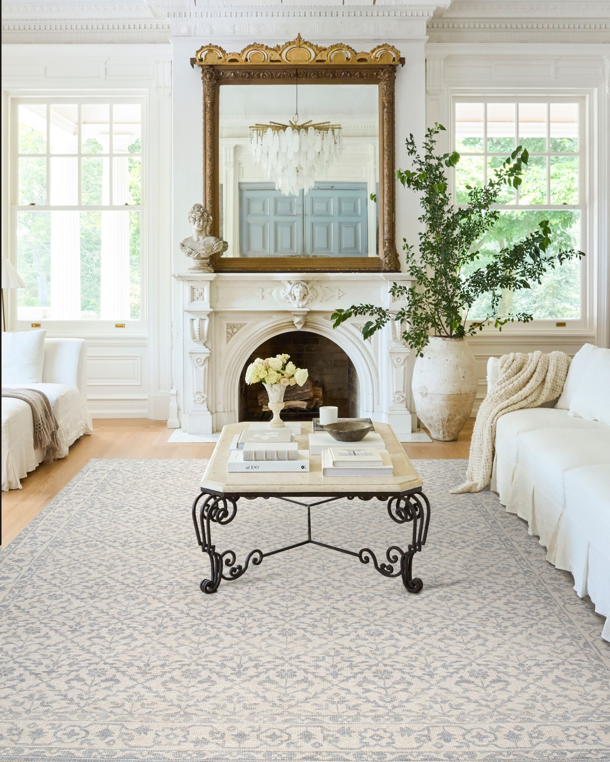 Nabela Noor Home x Livabliss Maan NBMA-2302 Sky Blue Area Rug
