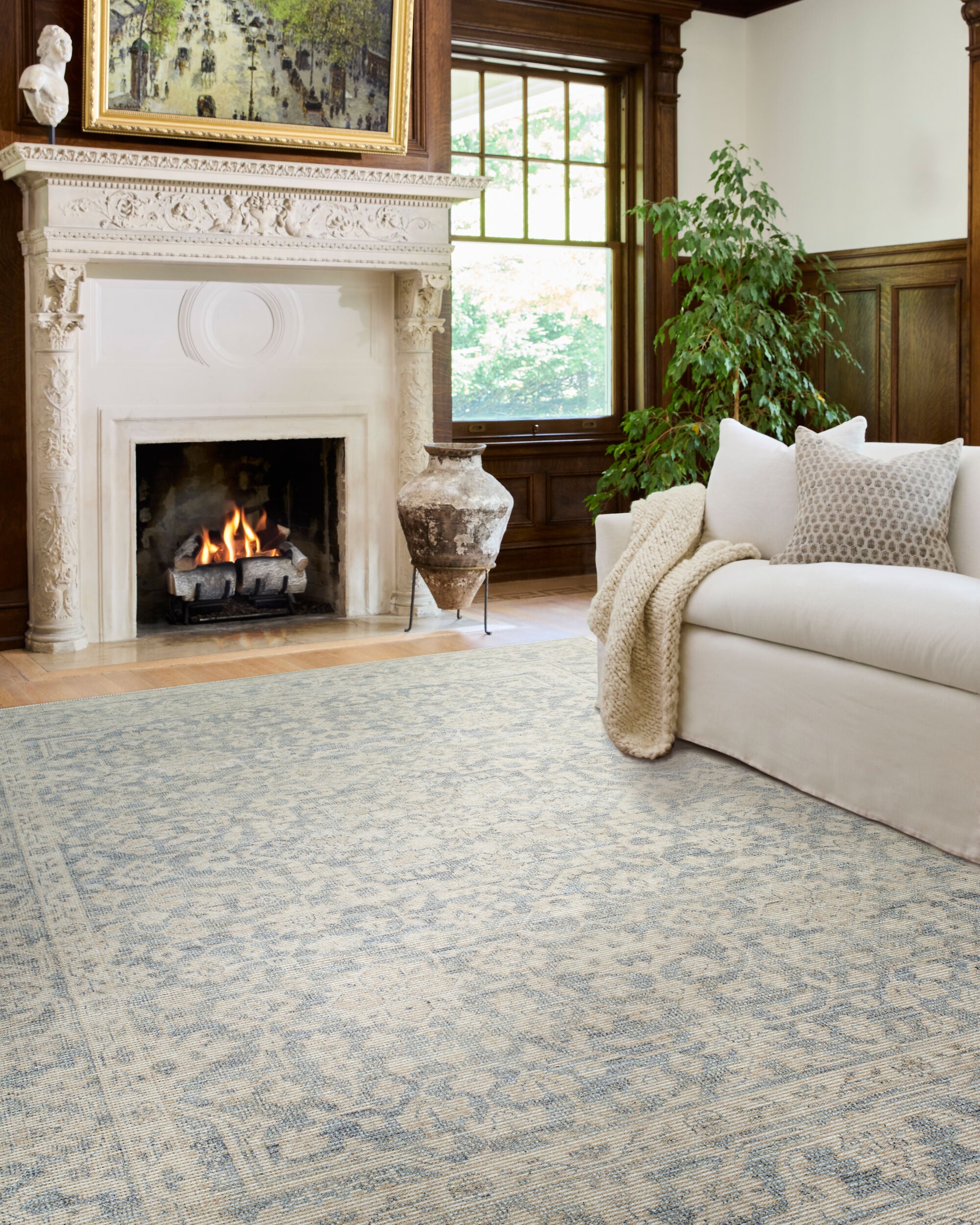 Nabela Noor Home x Livabliss Maan NBMA-2304 Sky Blue Area Rug