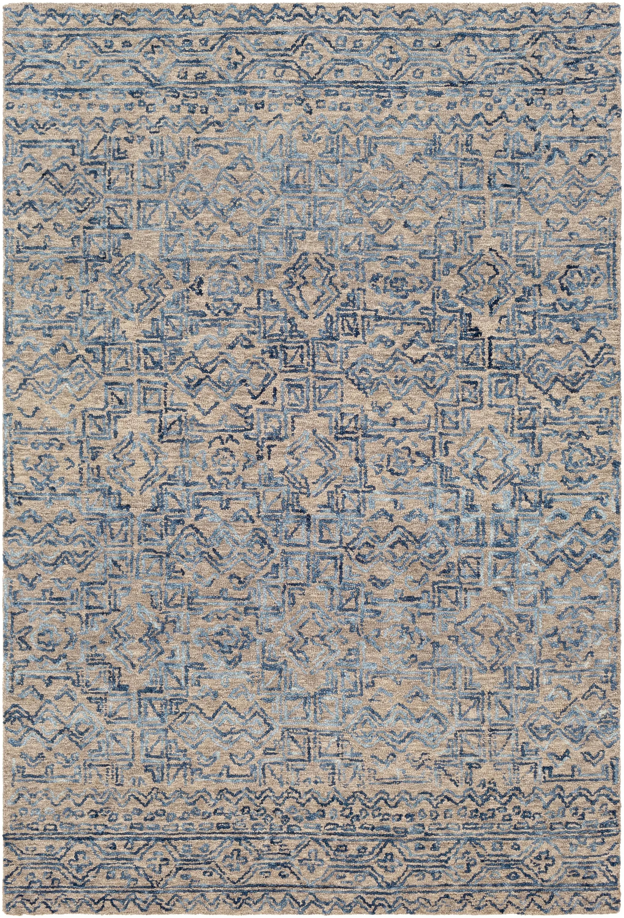 Newcastle NCS-2308 Dark-Blue Area Rug by LIVABLISS