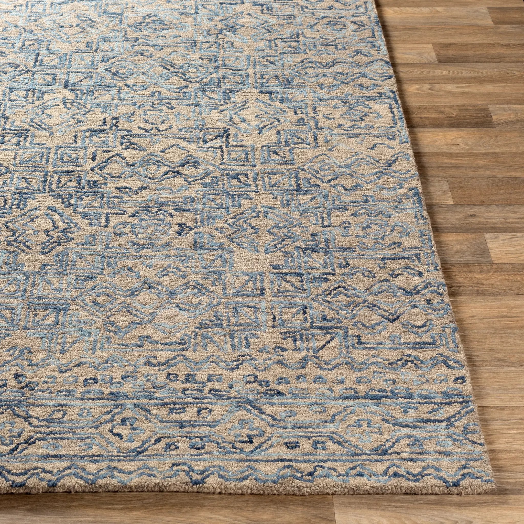 Newcastle NCS-2308 Dark-Blue Area Rug by LIVABLISS