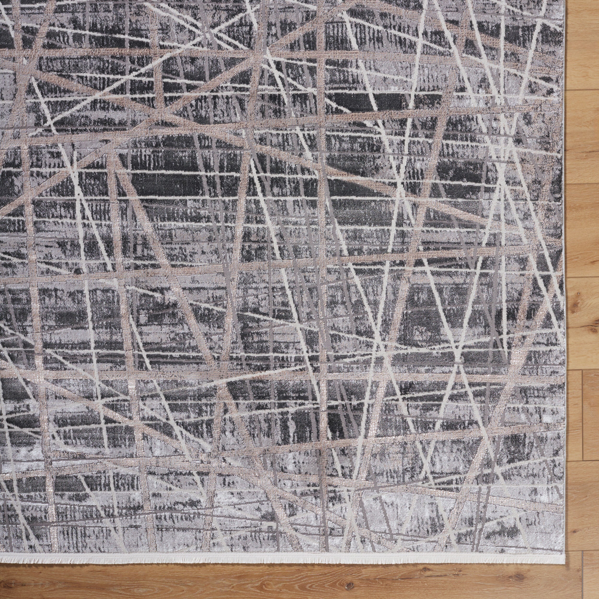 Surya Obsession OBN-2300 Black Area Rug by LIVABLISS