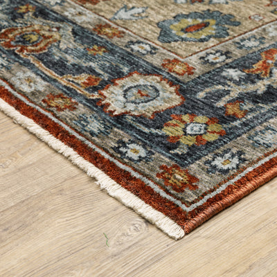 Aberdeen 1143H Rust/ Blue Traditional Area Rug by Oriental Weavers