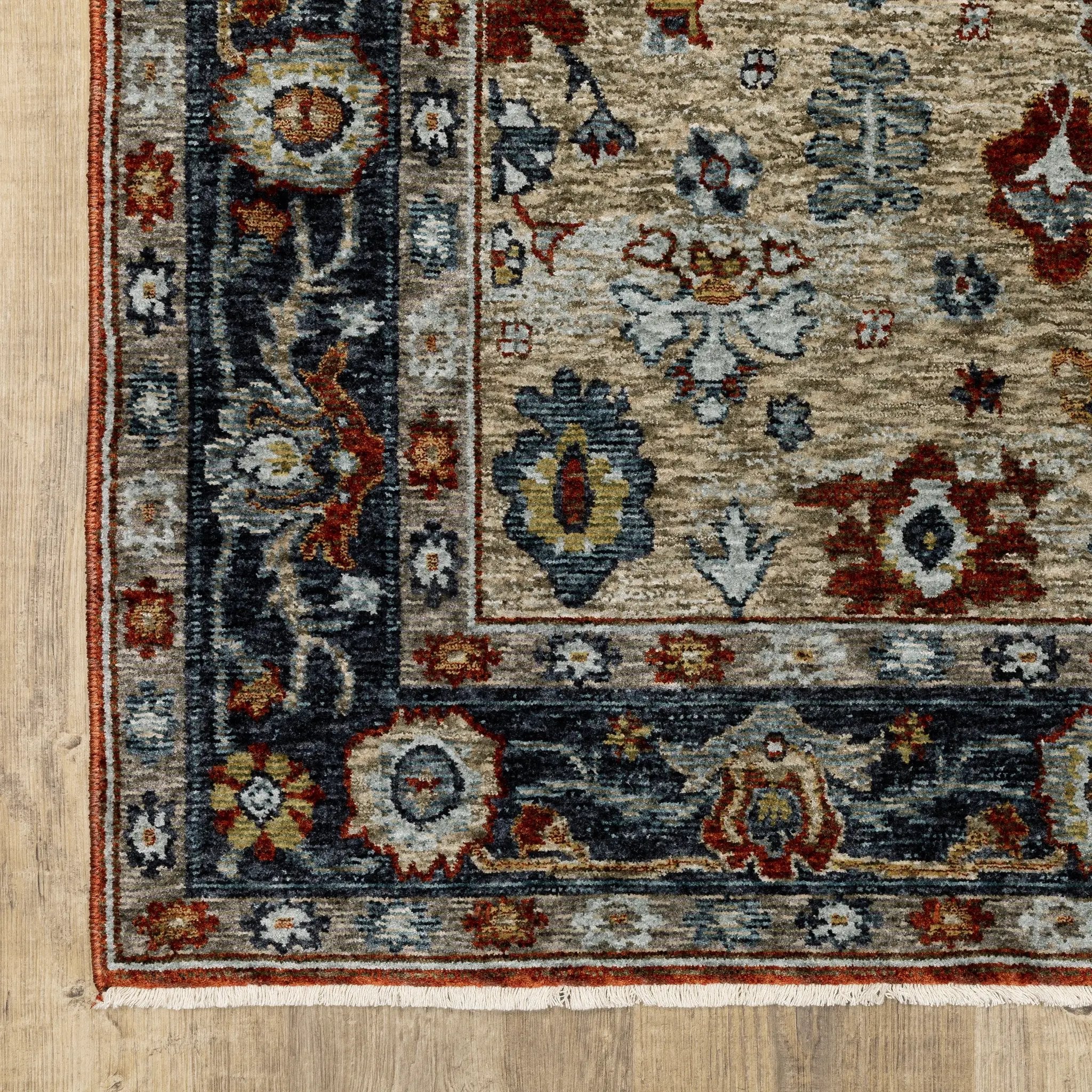 Aberdeen 1143H Rust/ Blue Area Rug by Oriental Weavers