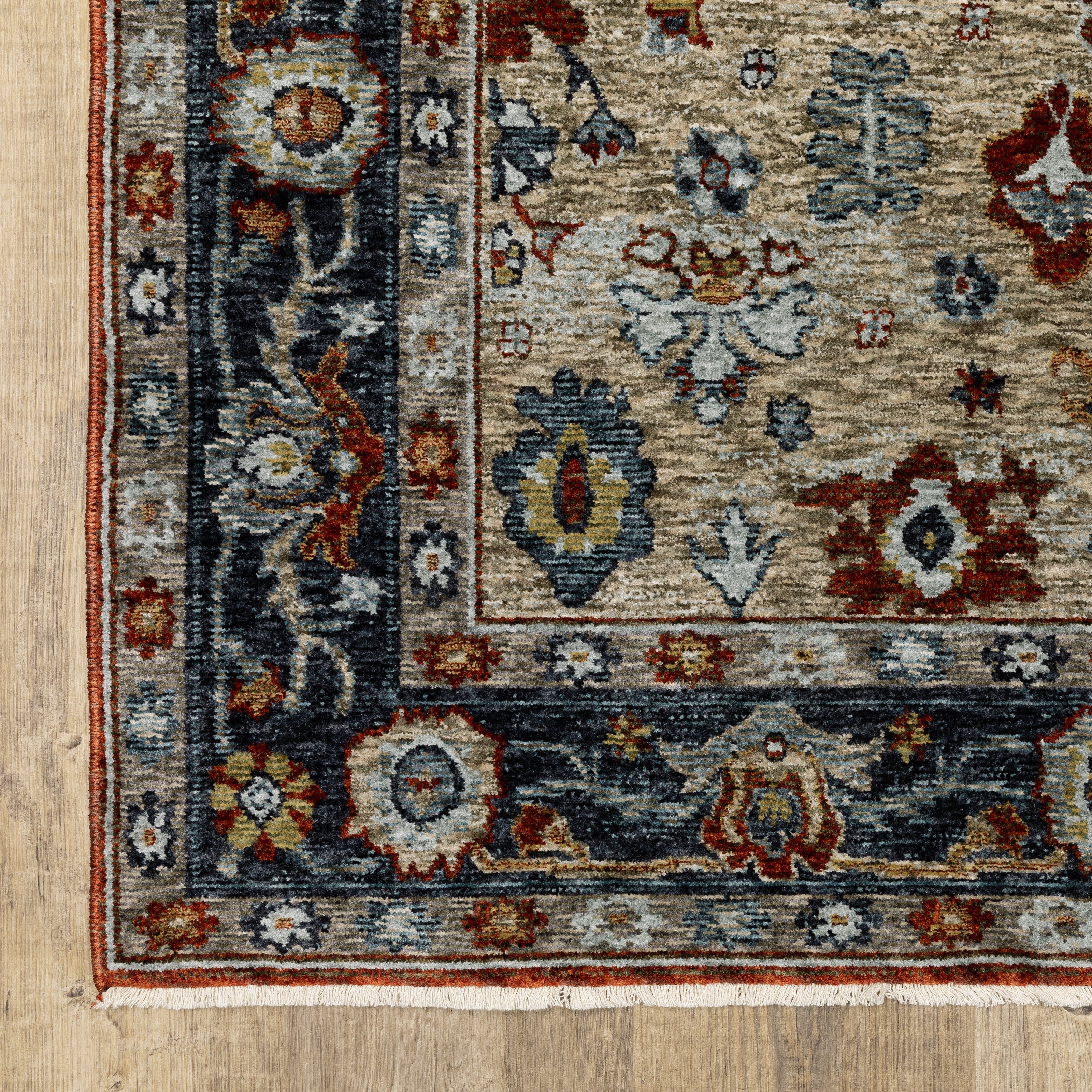 Aberdeen 1143H Rust/ Blue Traditional Area Rug by Oriental Weavers