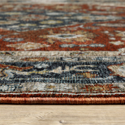 Aberdeen 1143H Rust/ Blue Traditional Area Rug by Oriental Weavers