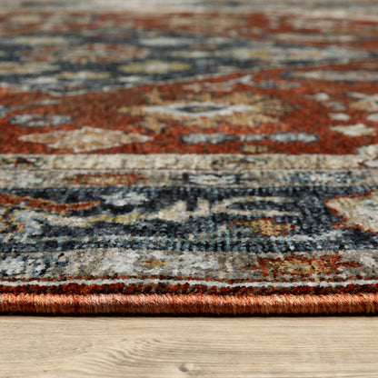 Aberdeen 1143H Rust/ Blue Traditional Area Rug by Oriental Weavers