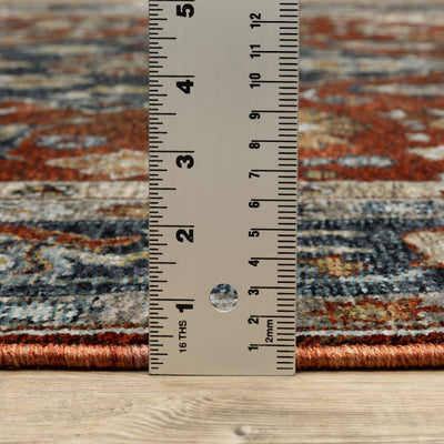 Aberdeen 1143H Rust/ Blue Traditional Area Rug by Oriental Weavers