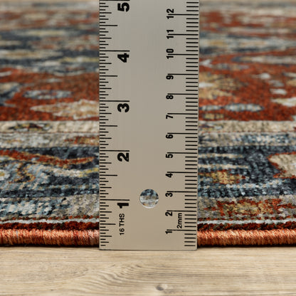 Aberdeen 1143H Rust/ Blue Traditional Area Rug by Oriental Weavers