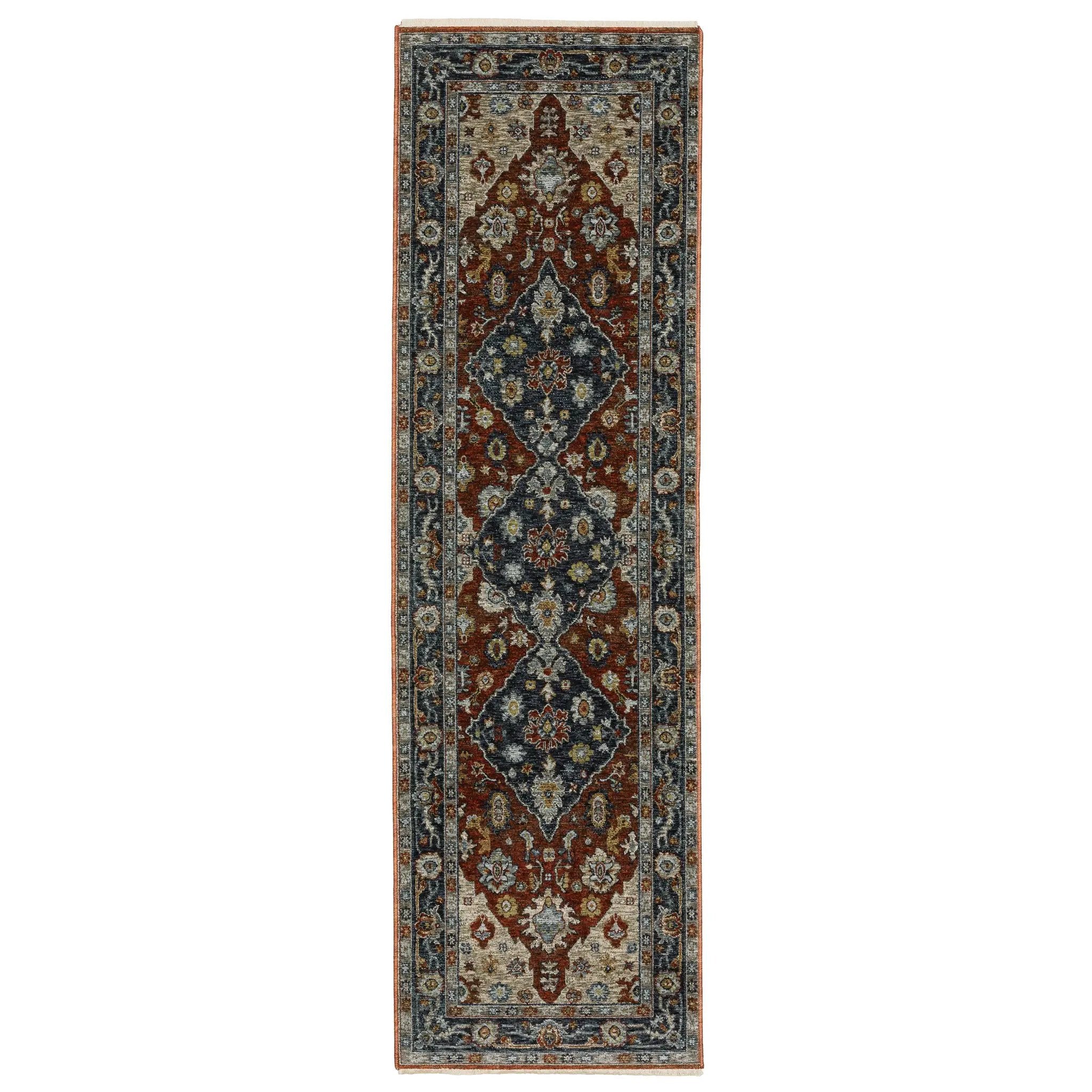 Aberdeen 1143H Rust/ Blue Area Rug by Oriental Weavers