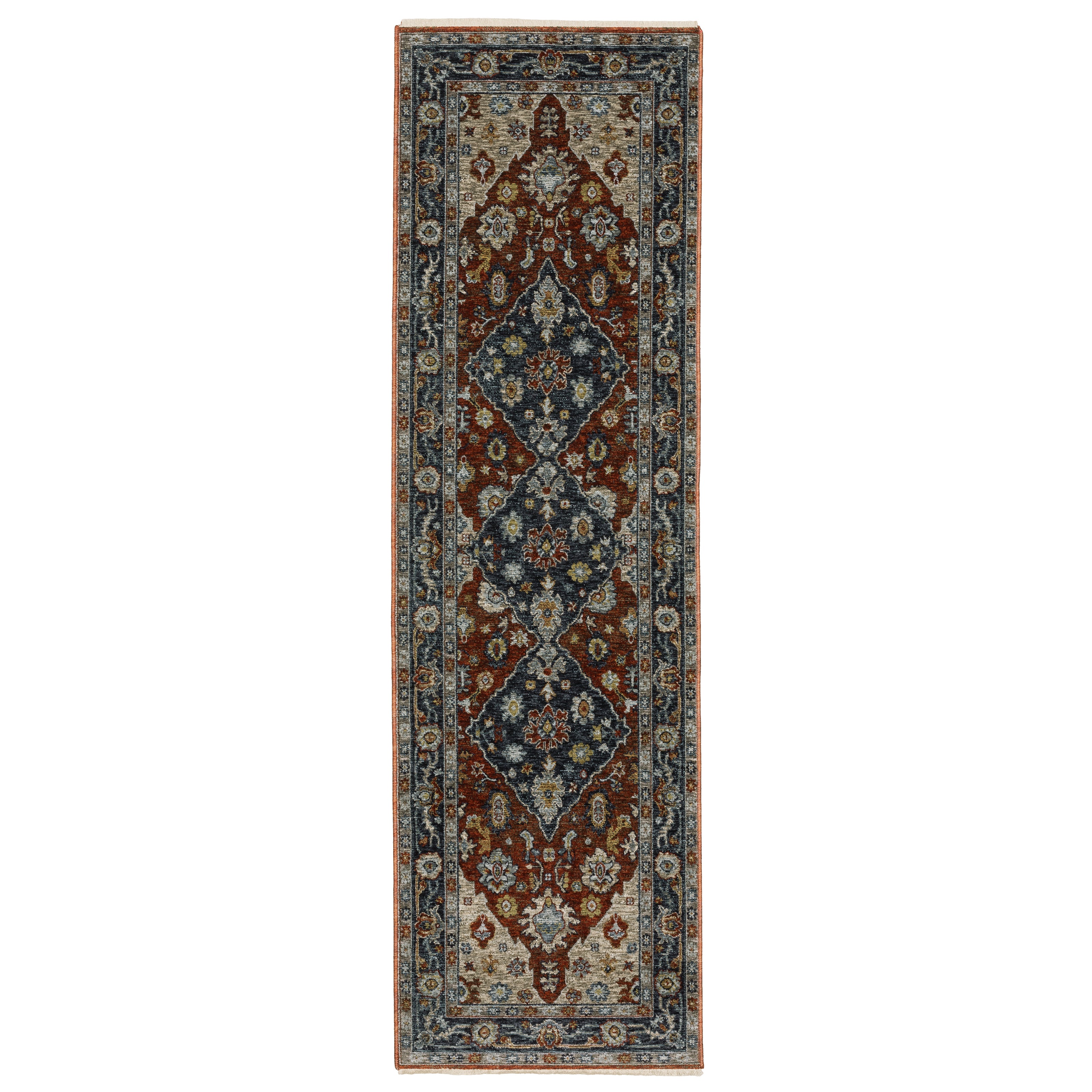 Aberdeen 1143H Rust/ Blue Traditional Area Rug by Oriental Weavers