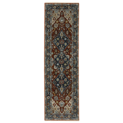 Aberdeen 1143H Rust/ Blue Traditional Area Rug by Oriental Weavers
