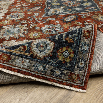 Aberdeen 1143H Rust/ Blue Traditional Area Rug by Oriental Weavers