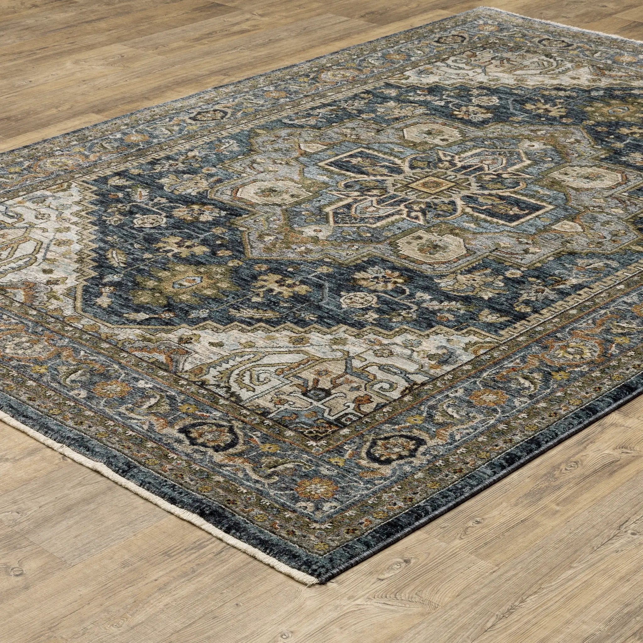 Aberdeen 1144Q Blue/ Taupe Area Rug by Oriental Weavers