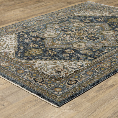 Aberdeen 1144Q Blue/ Taupe Traditional Area Rug by Oriental Weavers