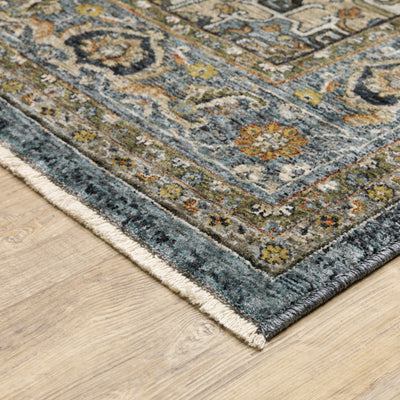 Aberdeen 1144Q Blue/ Taupe Traditional Area Rug by Oriental Weavers