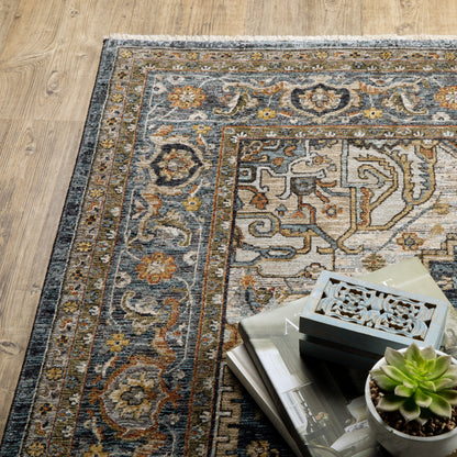 Aberdeen 1144Q Blue/ Taupe Traditional Area Rug by Oriental Weavers