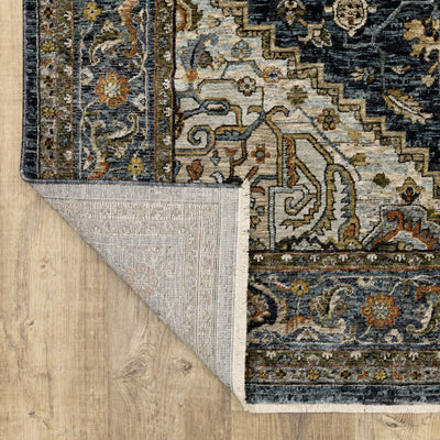 Aberdeen 1144Q Blue/ Taupe Traditional Area Rug by Oriental Weavers