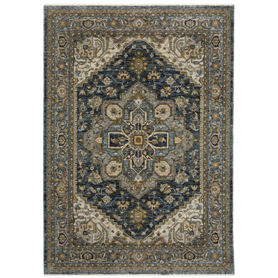 Aberdeen 1144Q Blue/ Taupe Traditional Area Rug by Oriental Weavers
