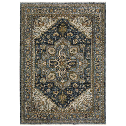 Aberdeen 1144Q Blue/ Taupe Traditional Area Rug by Oriental Weavers
