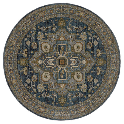 Aberdeen 1144Q Blue/ Taupe Traditional Area Rug by Oriental Weavers
